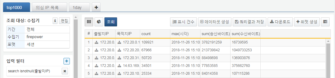 top1000 탭