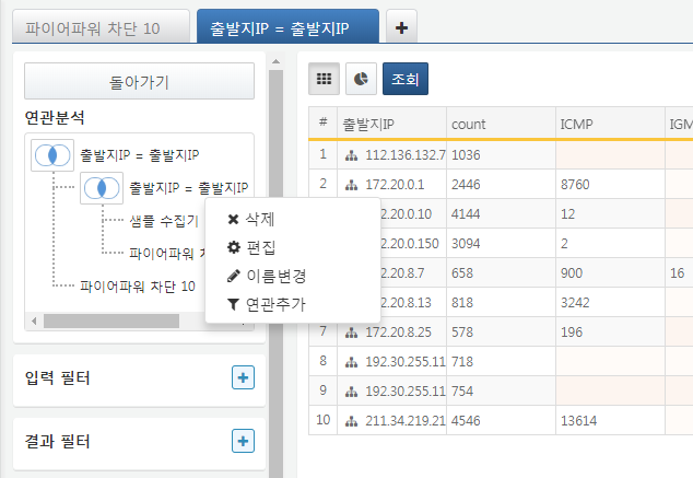 연관 분석 편집